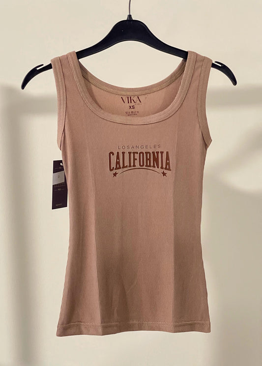 'CALIFORNIA 'ribbed cotton top
