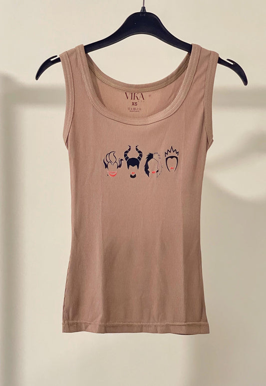 'Villain ' top with wide straps