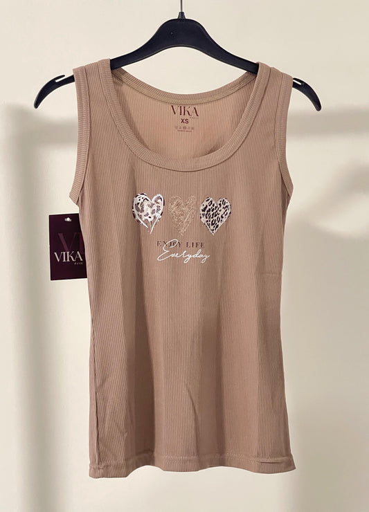 Heart Graphic Print Top