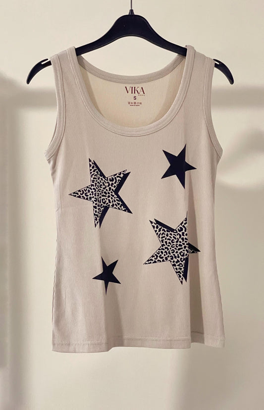 Comfortable STARS Wide Strap top